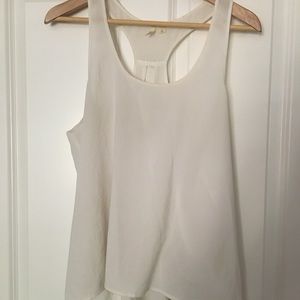 Nordstrom White Chiffon Tank Top